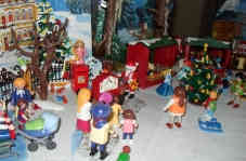 Die innere Familie auf dem Weihnachtsmarkt